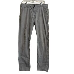 QUIKSILVER Pants Mens 32x30 Grey Straight Fit Chino Casual Stretch